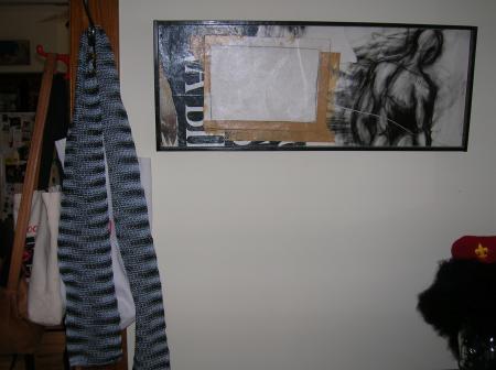 finished striped scarf