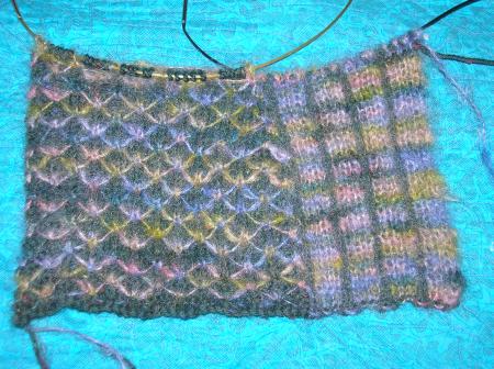 quilted and double knit swatch