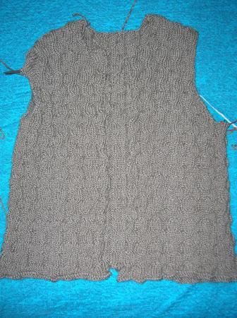 progress on Nicola cardigan 8-14-06