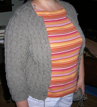 finished sleeve of Nicola cardigan