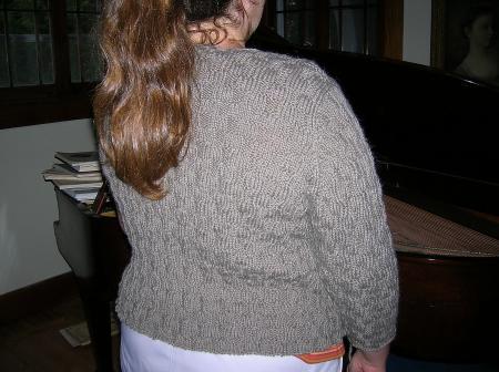 back of Nicola cardigan