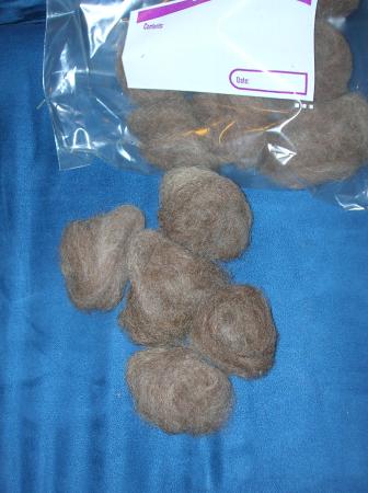 wool and angora roving