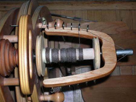 wool and angora blend on bobbin