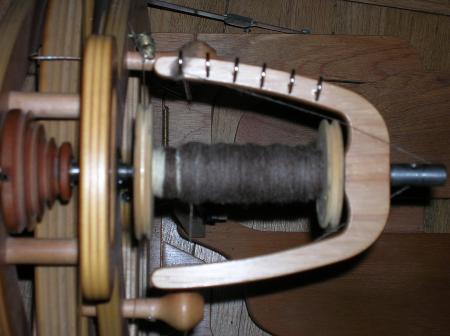 wool/angora blend on bobbin 10-7-06