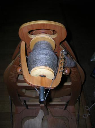 grey Romney on bobbin