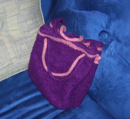 felted tote bag
