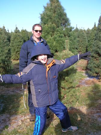 Rob and Harvey tree-hunting