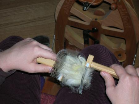 combing lambswool