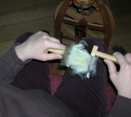 combing lambswool