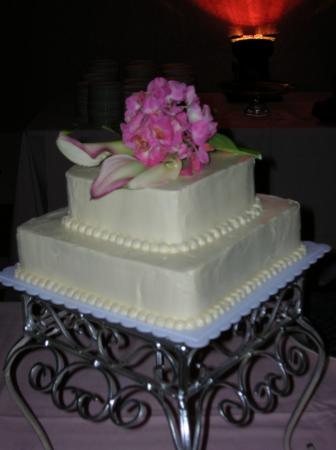 square wedding cake