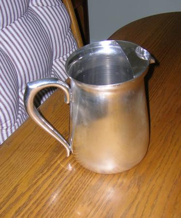 silver pitcher