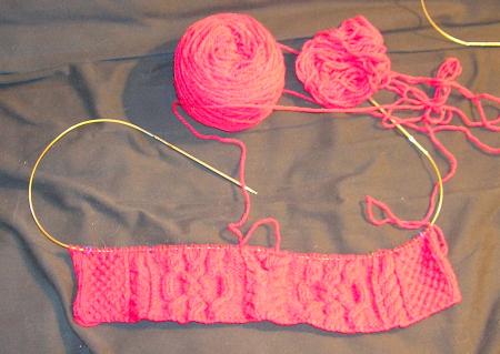 red cable swatch