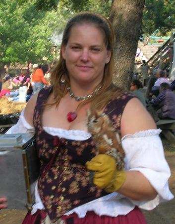 woman with owl